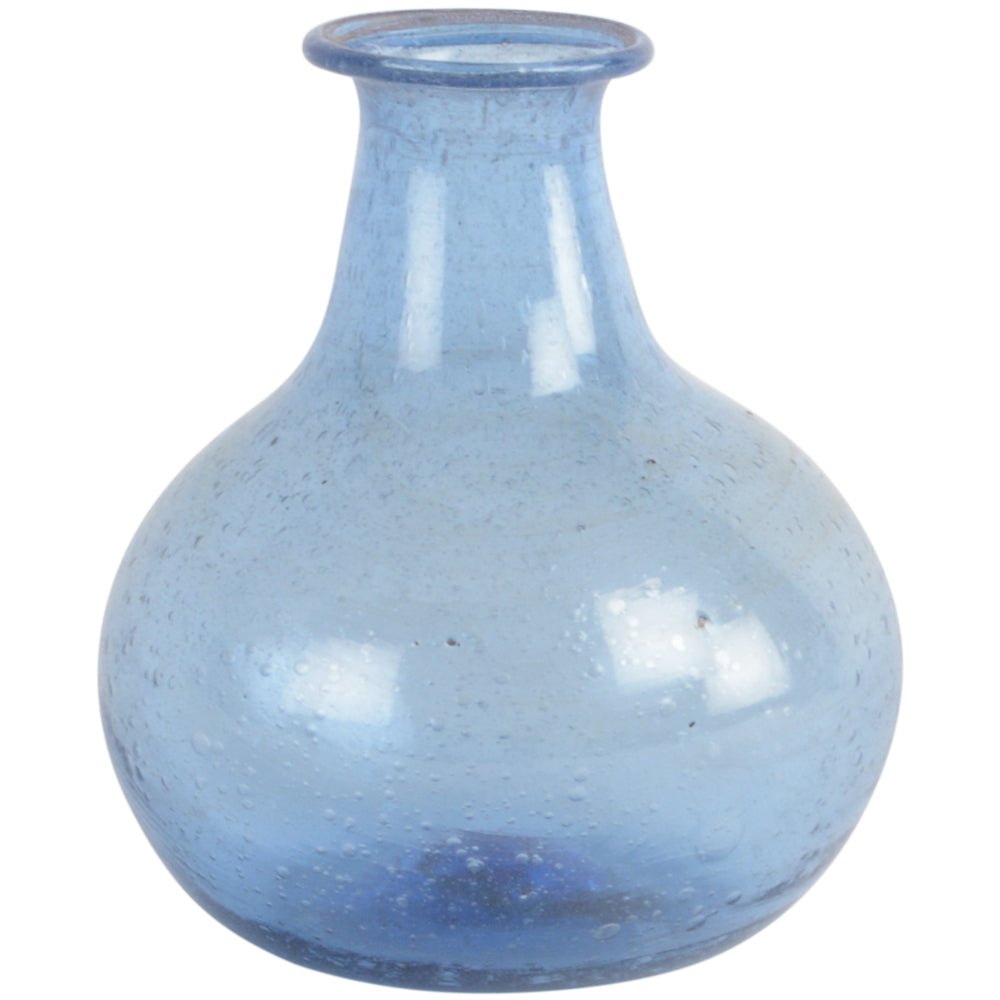 Palar Vase Recycled Glass Lapis - MK21828 - Uneeka