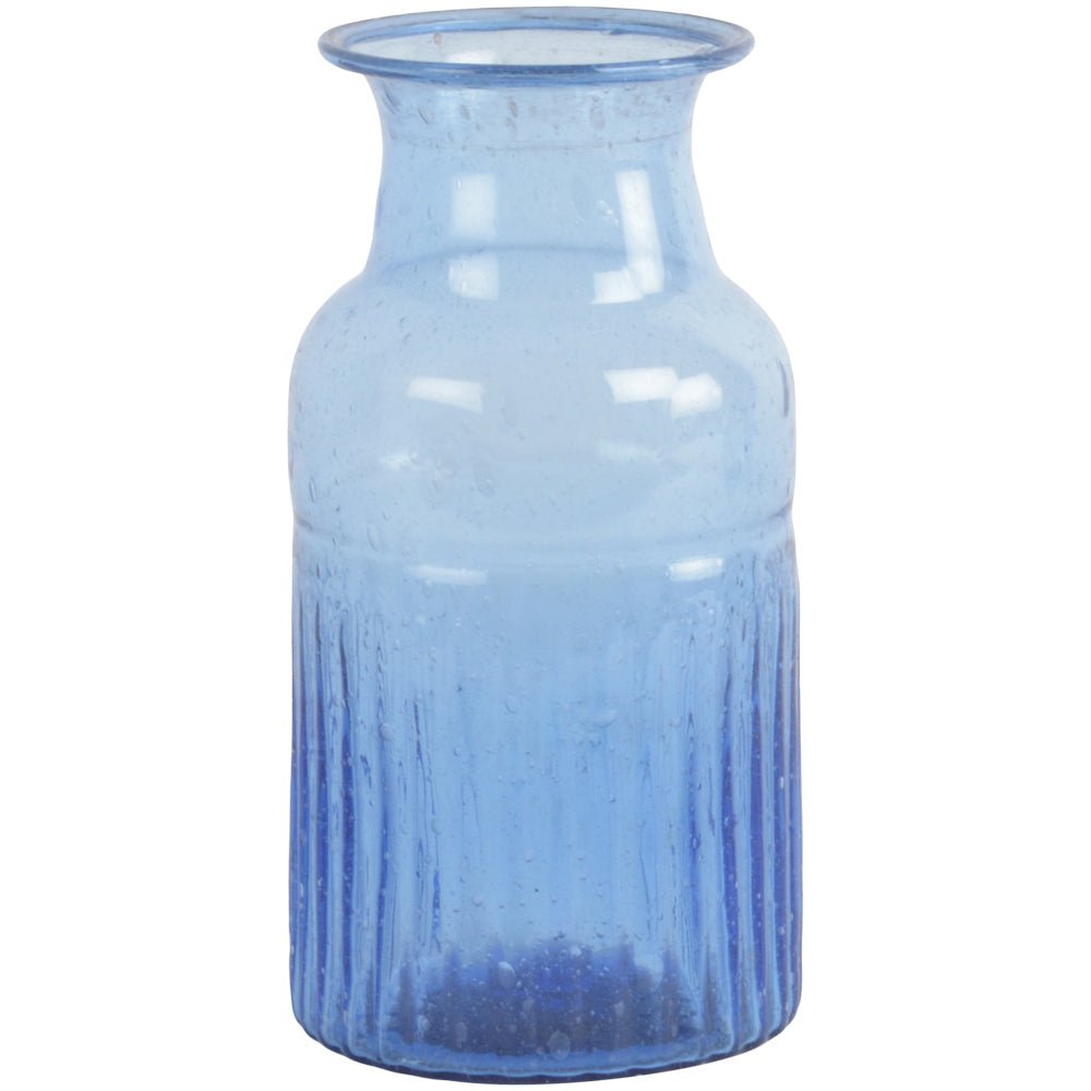 Pampa Vase Recycled Glass Lapis - MK21830 - Uneeka