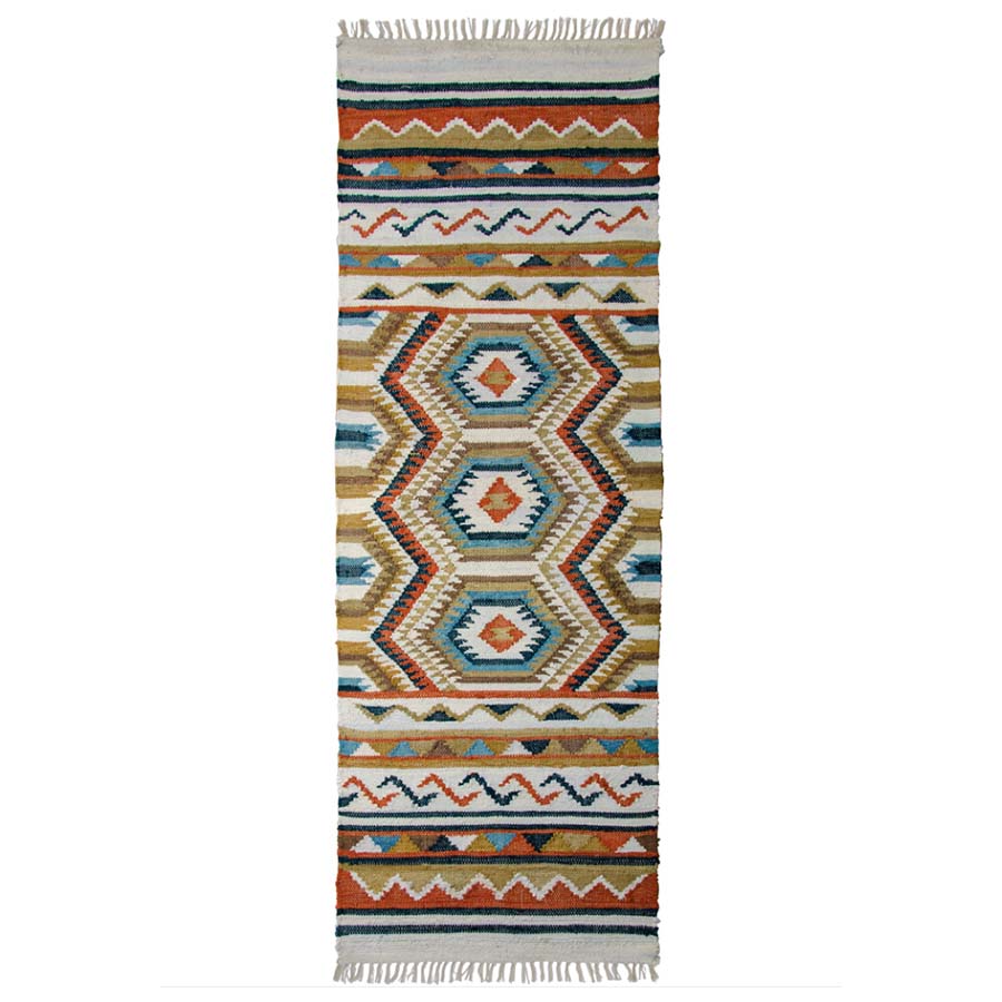 Panja Loom Recycled Chindi Kilim Rug - R15828 - Uneeka