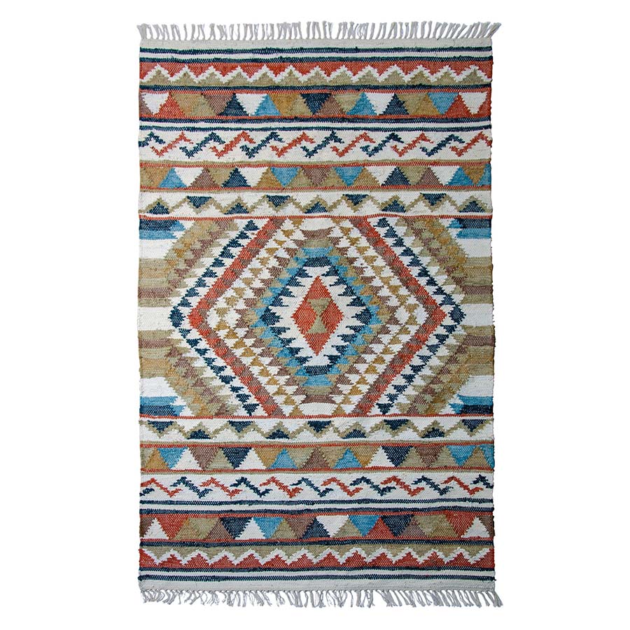 Panja Loom Recycled Chindi Kilim Rug - R15846 - Uneeka