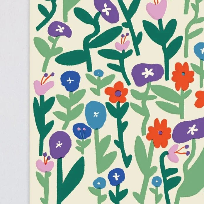 Pastel Flower Field Gift Wrap - WP133 - Uneeka