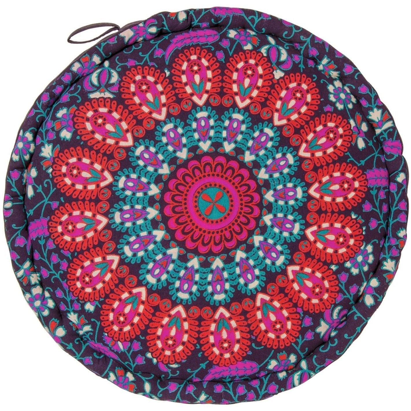 Peacock Print Filled Pouffe - PO500PK - Uneeka