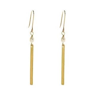 Pearl Bar Drop Earrings - HB711 - Uneeka