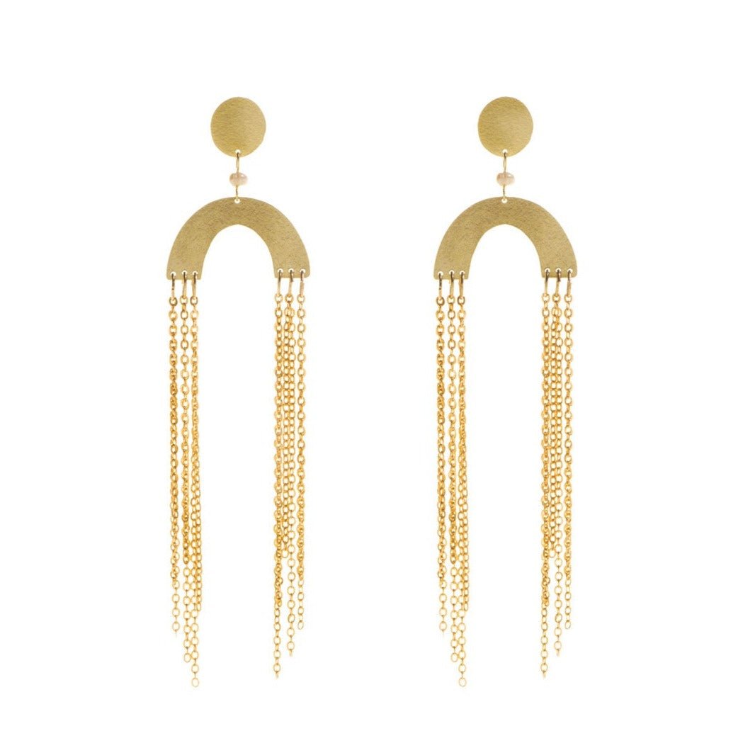 Pearl Chain Studs - HB710003 - Uneeka