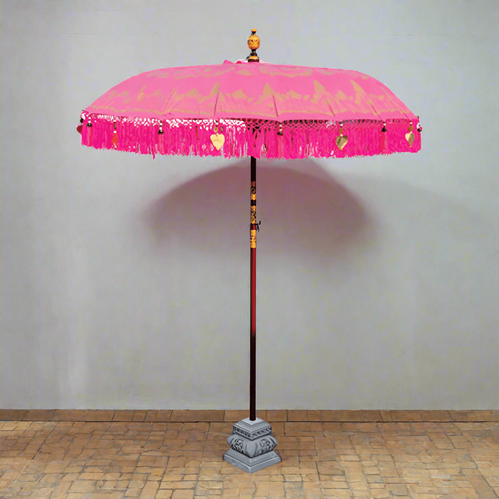 Pink Bali Sun Parasol With Pole Joint - MB77 - Uneeka