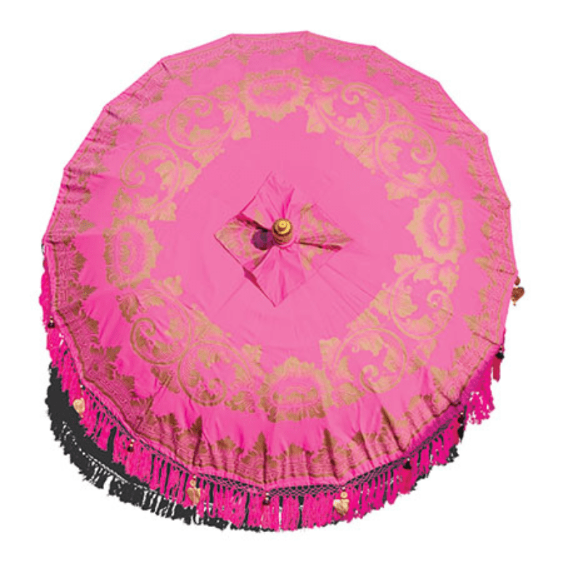 Pink Bali Sun Parasol With Pole Joint - MB77 - Uneeka