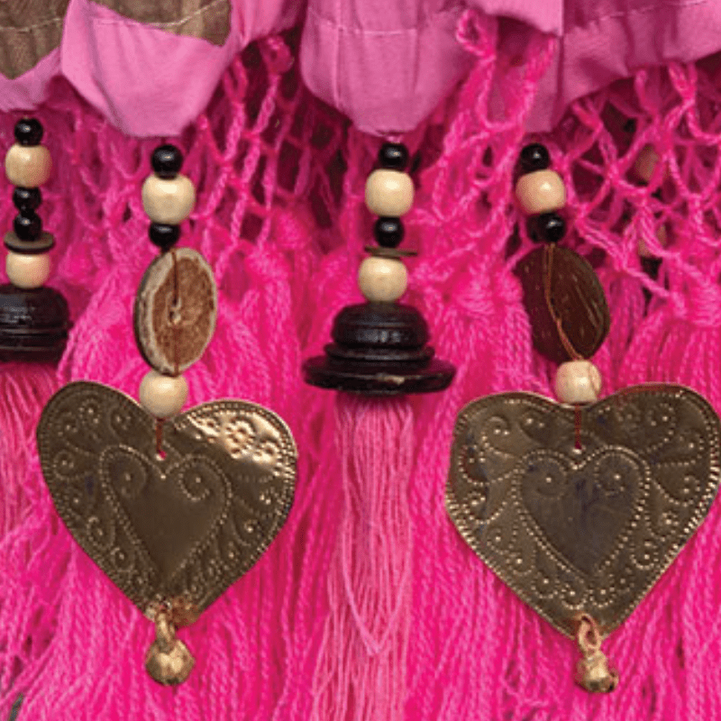 Pink Bali Sun Parasol With Pole Joint - MB77 - Uneeka