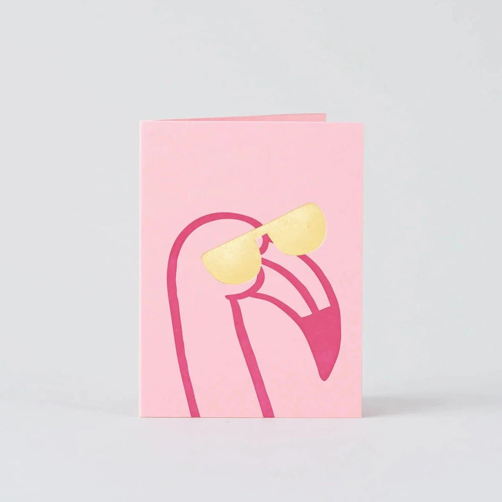 Pink Flamingo Letterpress Art Card - LPC01 - Uneeka