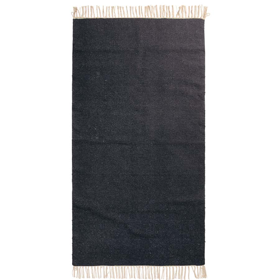 Plain Recycled Yarn 90 x 150 Rug - R18035NV - Uneeka