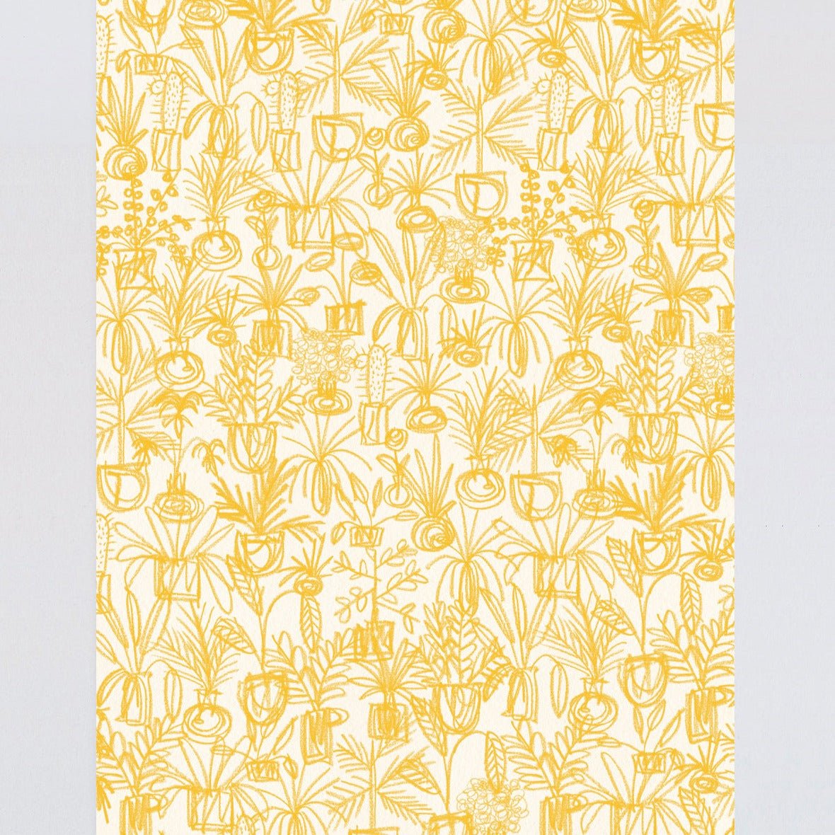 Plants Yellow Gift Wrap - WP104 - Uneeka