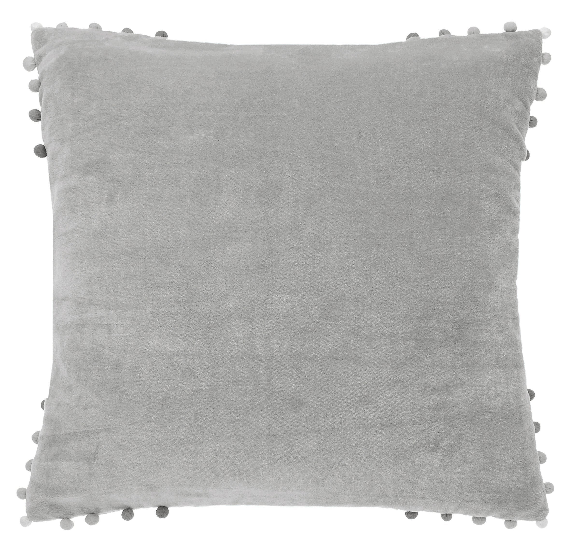 Pom Pom Edge Square Velvet Cushion - SPCVG - P - Uneeka
