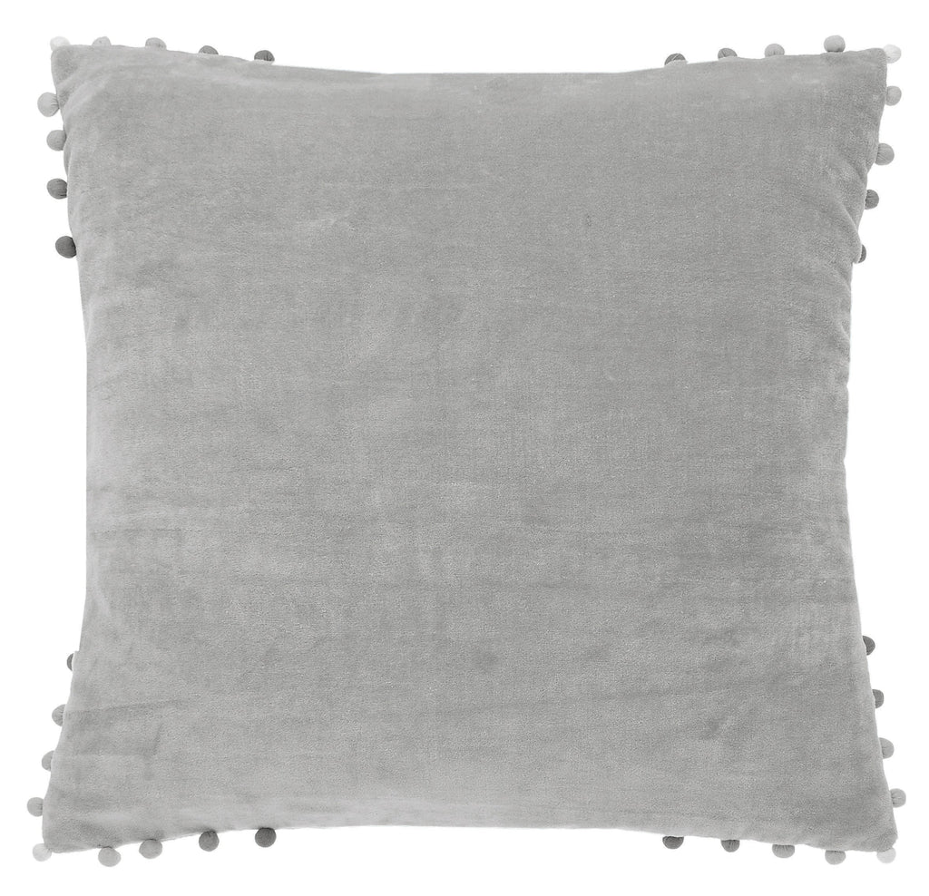 Pom Pom Edge Square Velvet Cushion - SPCVG - P - Uneeka