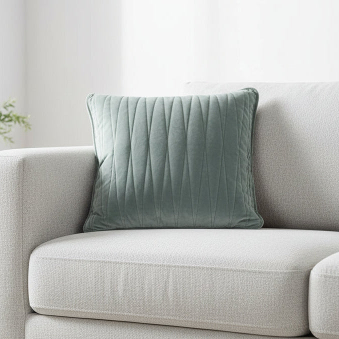 Slate Grey Velvet Cushion - EMPCG-F - Uneeka