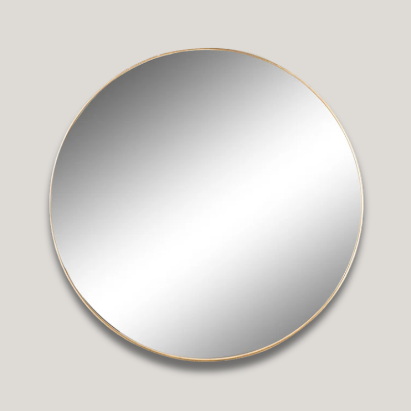 Round Gold Framed Mirror - M379 - Uneeka