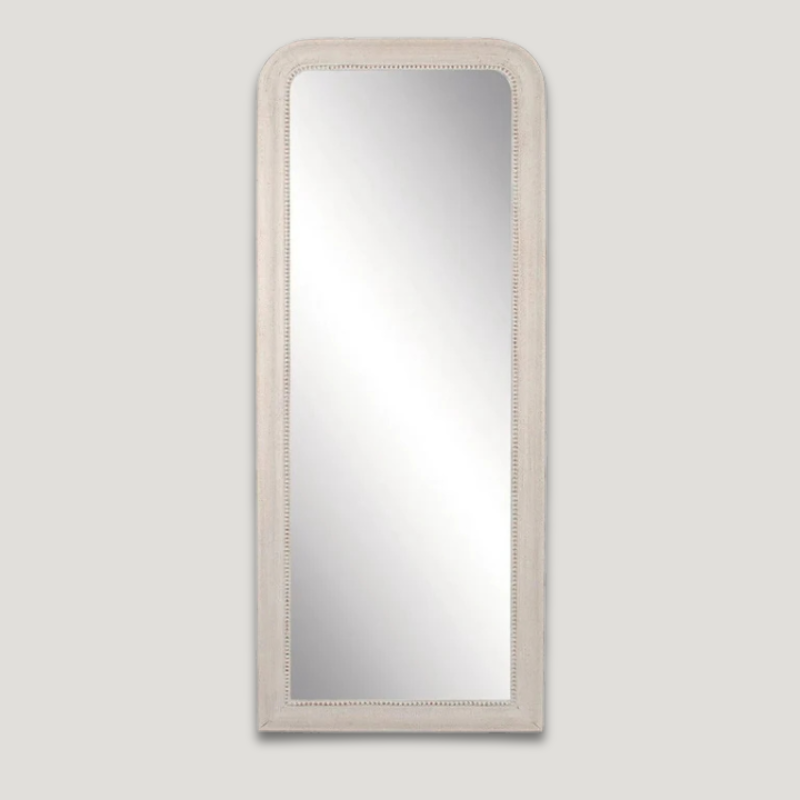 Antique White Vintage Full Length Mirror - S5010 - Uneeka