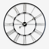 Large Black & Silver Iron Skeleton Wall Clock - ET77 - Uneeka