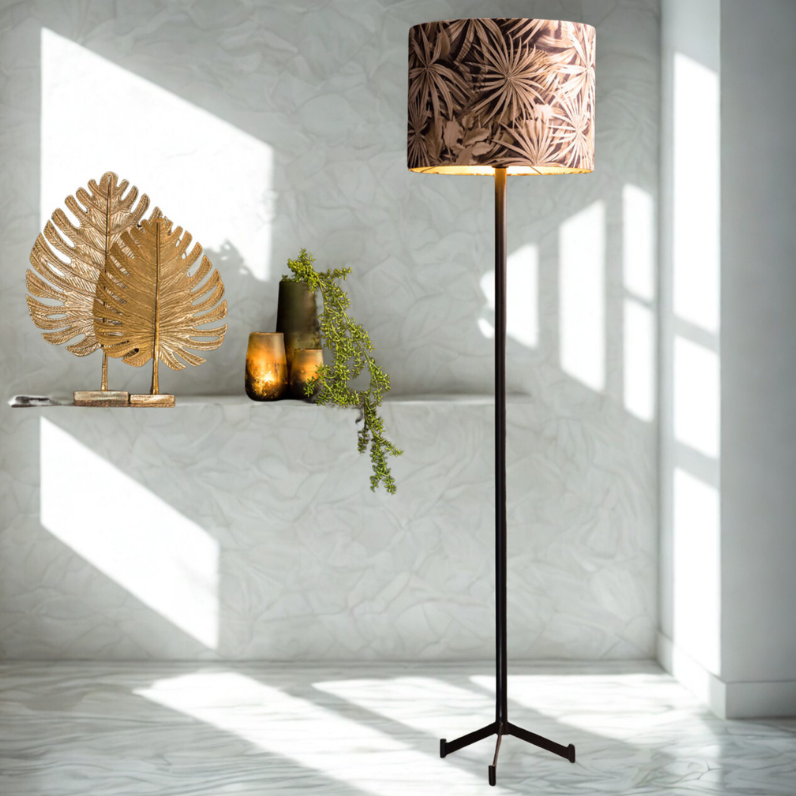 Antique Bronze Metal Tripod Floor Lamp - 8212012 - Uneeka