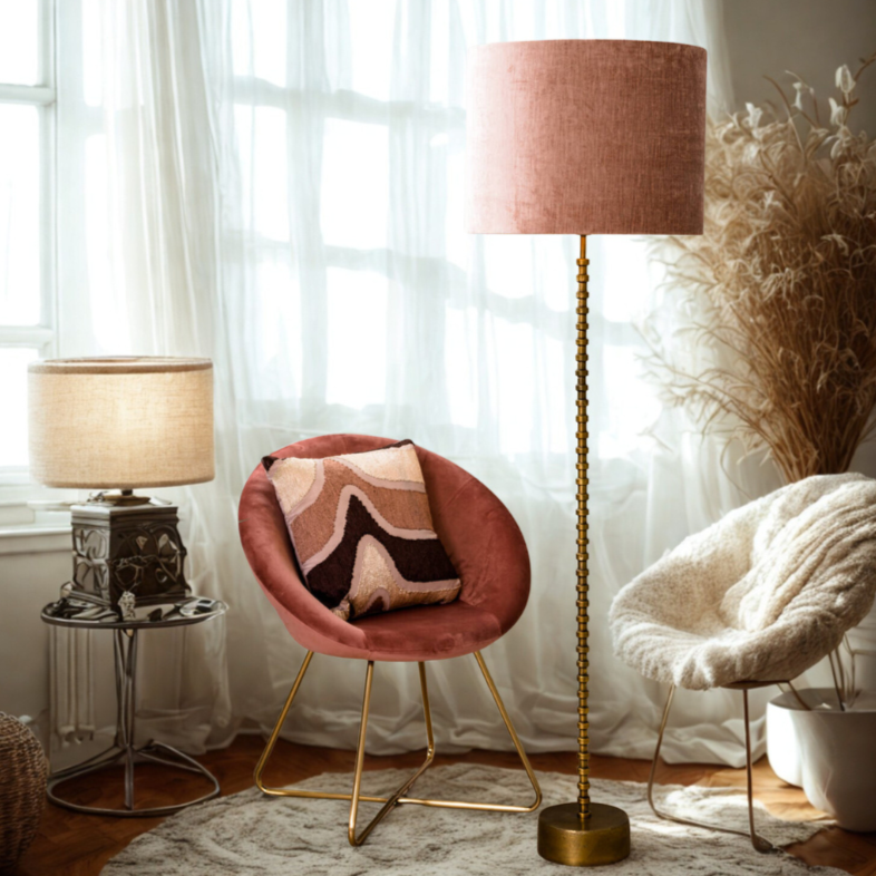 Antique Bronze Notched Floor Lamp - 8211618 - Uneeka