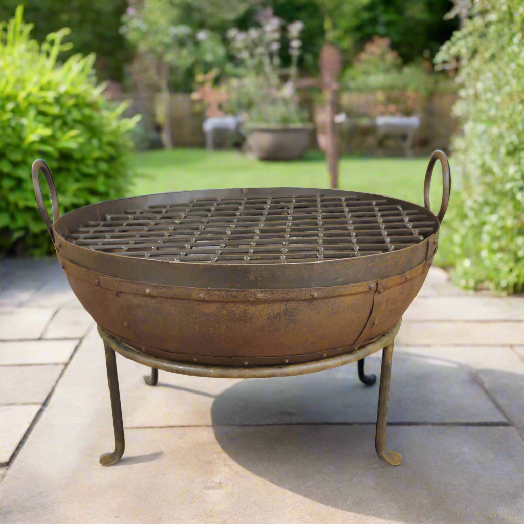 Kadai Fire Pit With Grill - 5189 - Uneeka