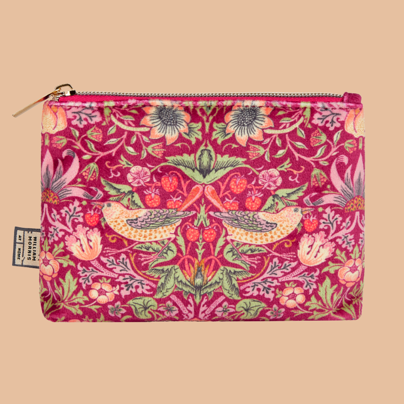 Strawberry Thief Velvet Cosmetic Bag Gift Set - FG2449 - Uneeka