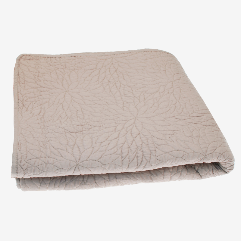 Embroidered Floral Grey Bedcover - CHRQXG - Uneeka