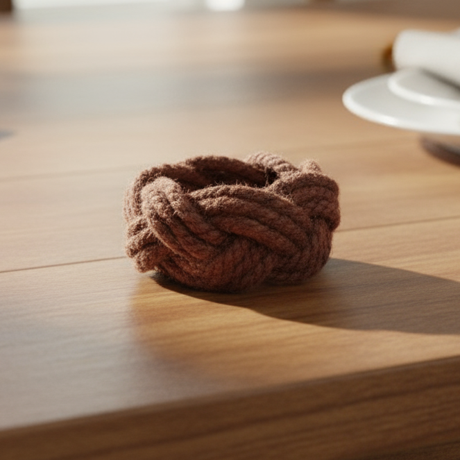 Plaited Jute Napkin Ring - JNRC - Uneeka