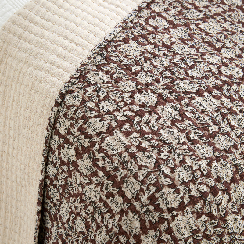 Floral Print Quilted Throw - PRVTR - Uneeka