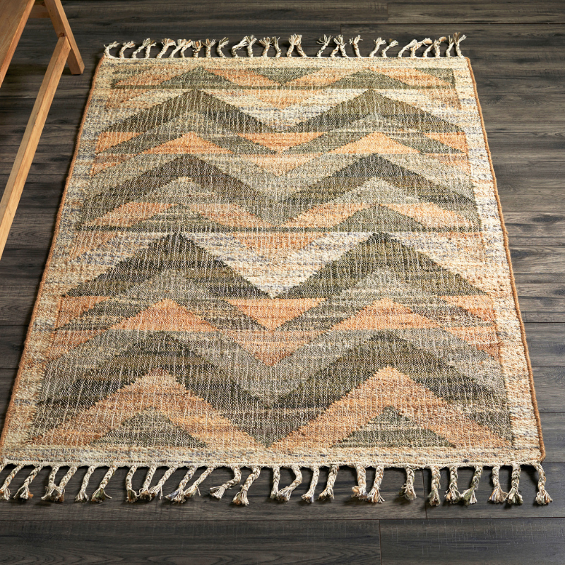Geometric Zig Zag Stripe Printed Rug - QRUGXL - Uneeka