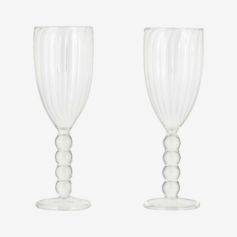 Nkuku Santosa Champagne Flute Glass - SC3601 - Uneeka