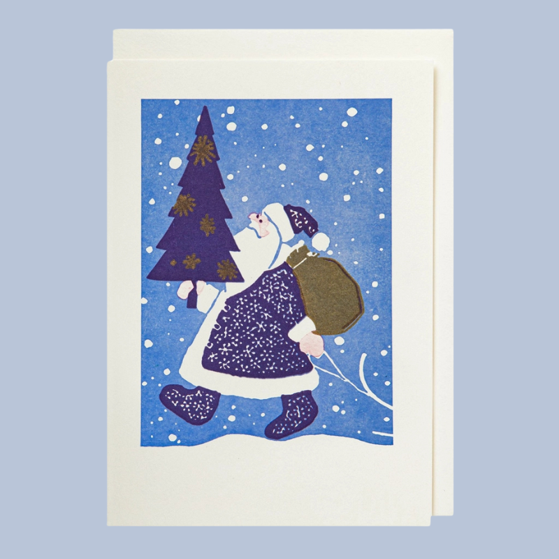 Vintage Father Christmas Mini Card - XPS133 - Uneeka