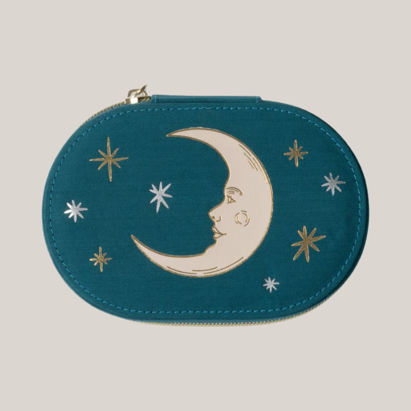 Celestial Moon Oval Jewellery Case - DJC-2028EU - Uneeka