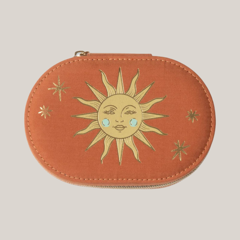 Celestial Sun Oval Jewellery Case - DJC-2026EU - Uneeka
