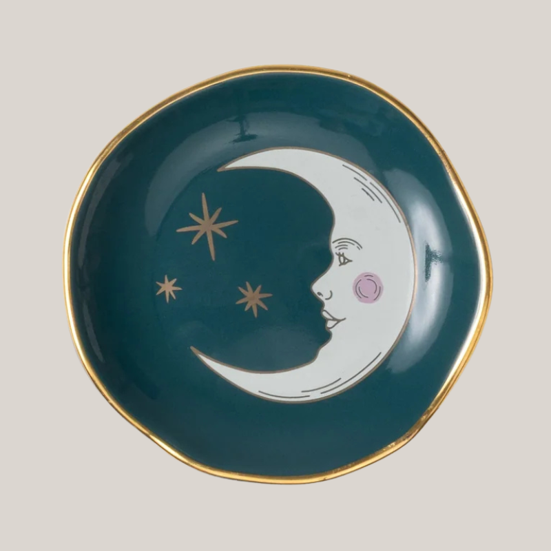 Celestial Moon Ceramic Dish - CTD-1003EU - Uneeka