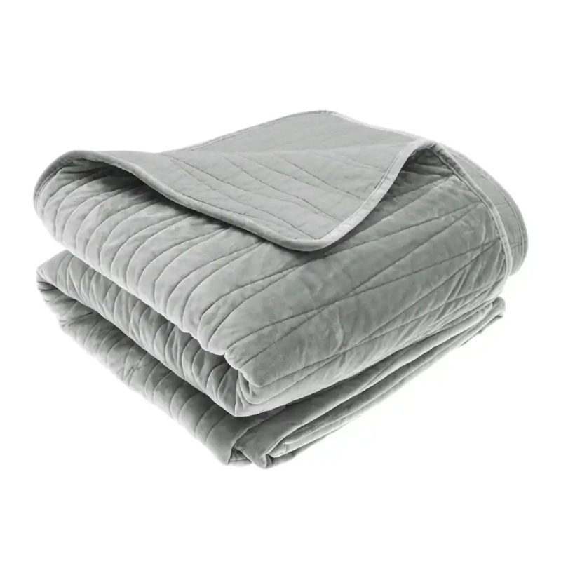Slate Grey Large Empress Bed Throw - EMPQG - Uneeka