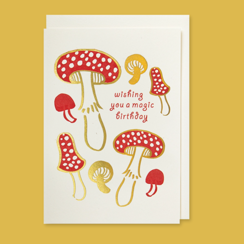Magical Mushroom Birthday Mini Card - APS392 - Uneeka