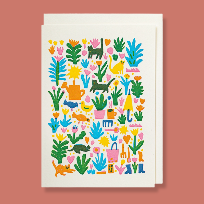 Garden Cats Mini Card - APS382 - Uneeka