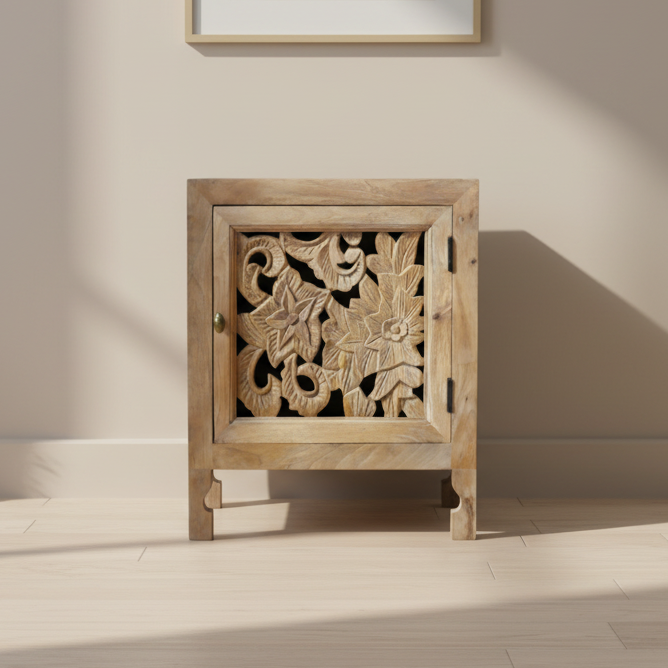 Carved Cut Out Storage Cabinet - 10209 - Uneeka