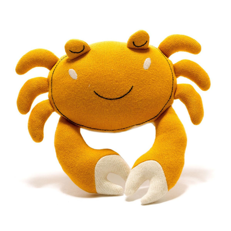 Knitted Organic Cotton Crab Toy - BY5823 - Uneeka