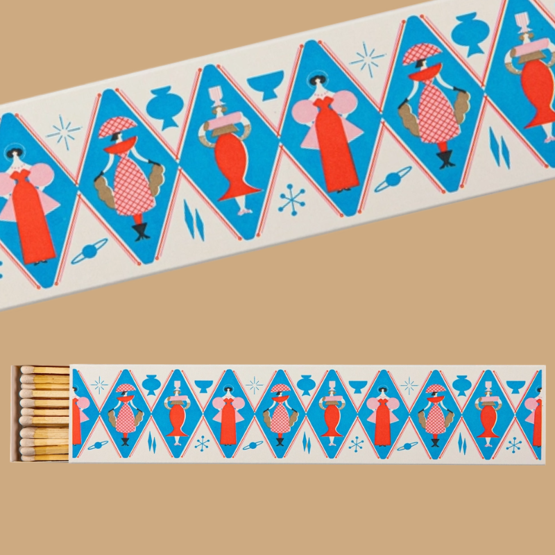 Red Ladies Decorative Long Matchbox - BX73 - Uneeka