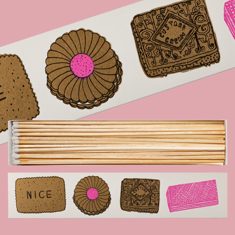 Family - Favourite Biscuit Design Long Box Of Matches - BX58 - Uneeka