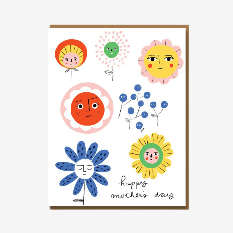 Flower Face Mother's Day Card - 1045 - Uneeka