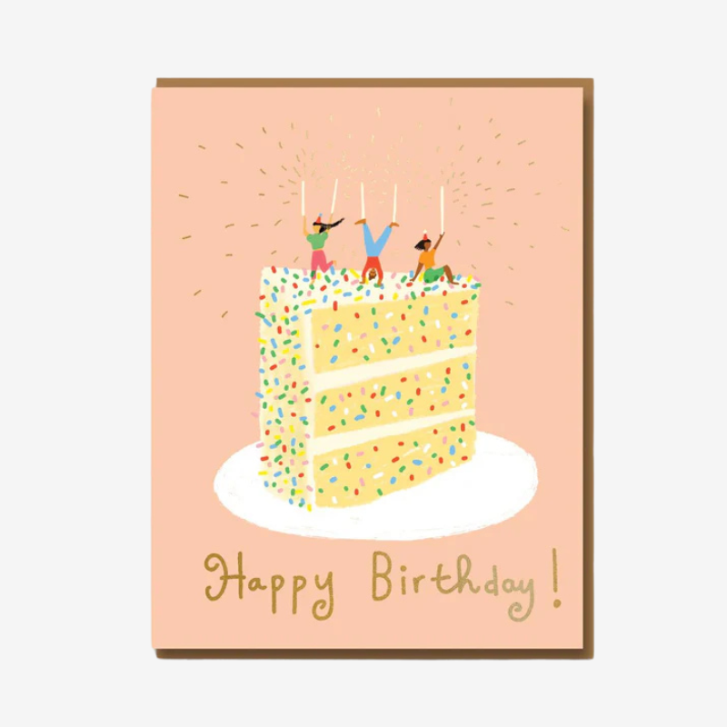 Confetti Cake Birthday Greetings Card - 1085 - Uneeka
