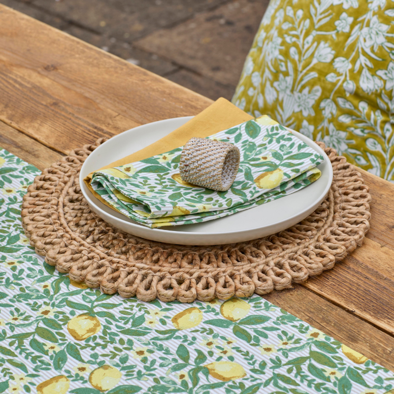 Looped Jute Oval Decorative Table Placemat - LJCM - Uneeka