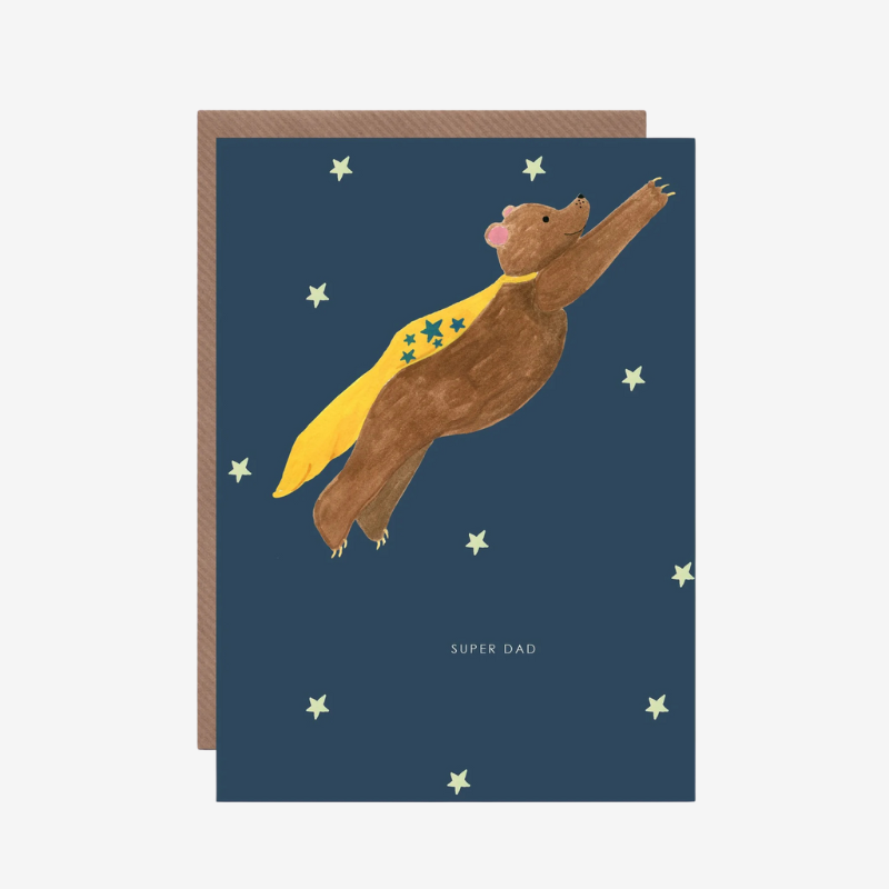 Super Dad Bear Greetings Card - HCWB260 - Uneeka