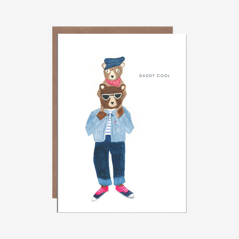 Daddy Cool Bear Greetings Card - HCWB15 - Uneeka