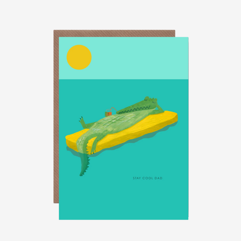 Stay Cool Crocodile Dad Greetings Card - HCWB280 - Uneeka