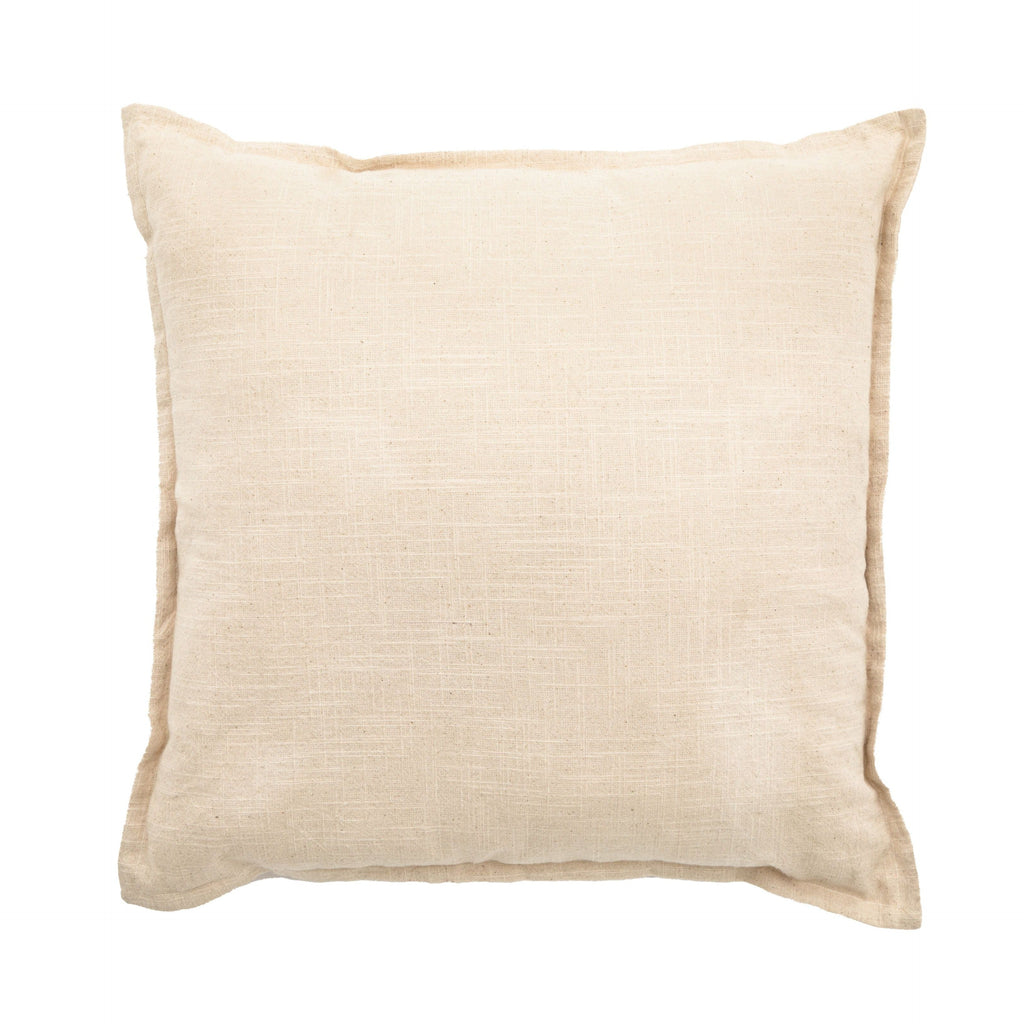 Provence Cream Cotton Square Cushion - Provence Natural Cushion Cover - Uneeka