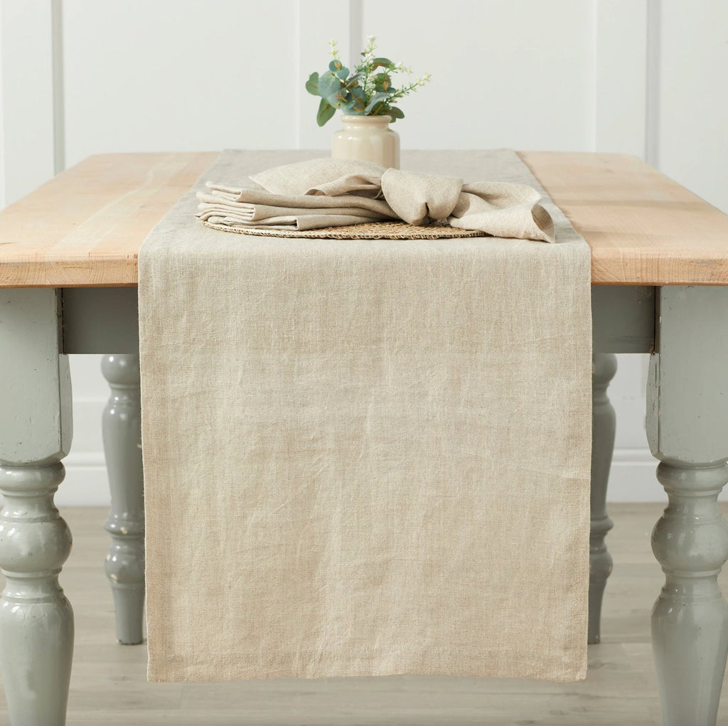 Pure Linen Natural Table Runner - PLRN - Uneeka