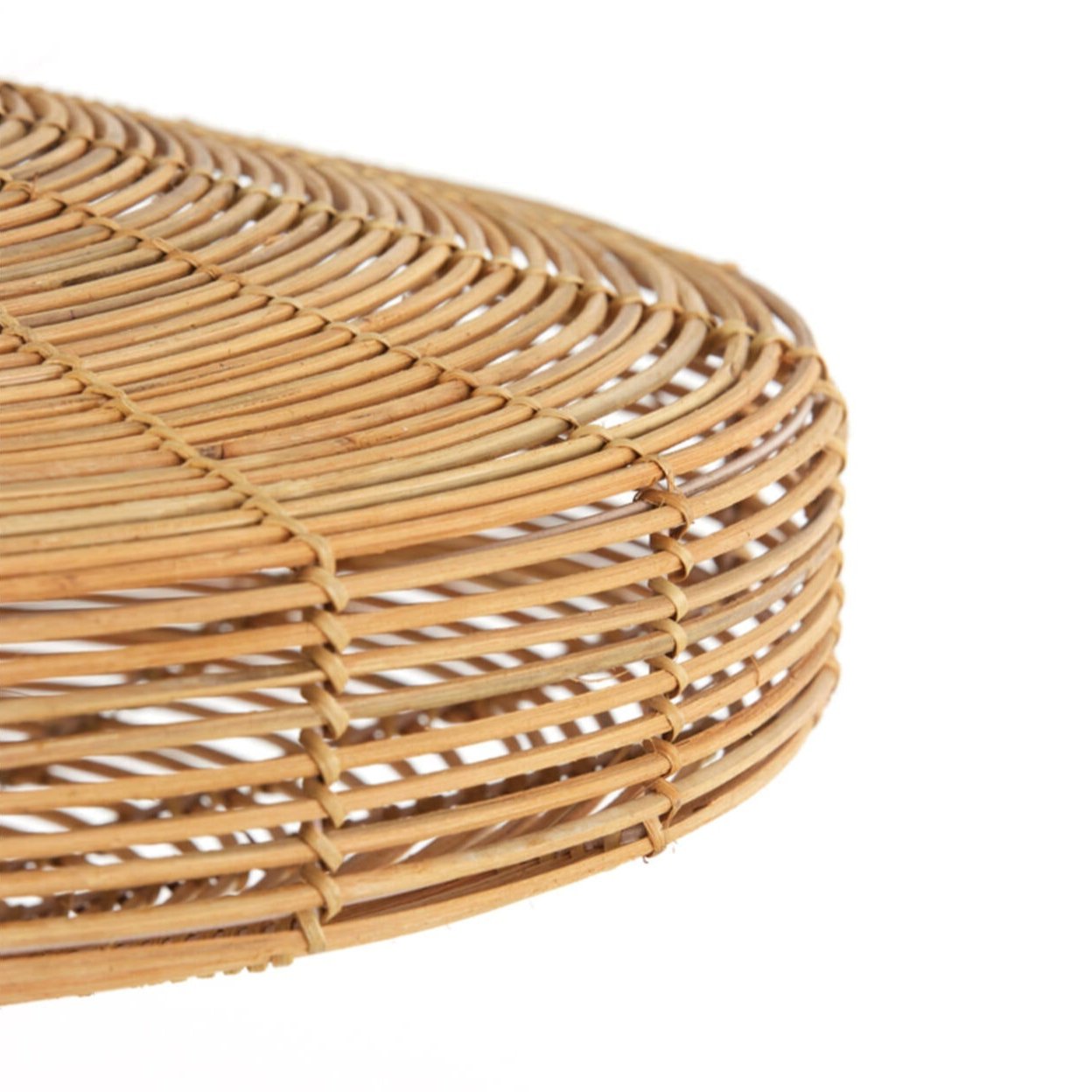Rattan Flat Round Hanging Light - 2957130 - Uneeka