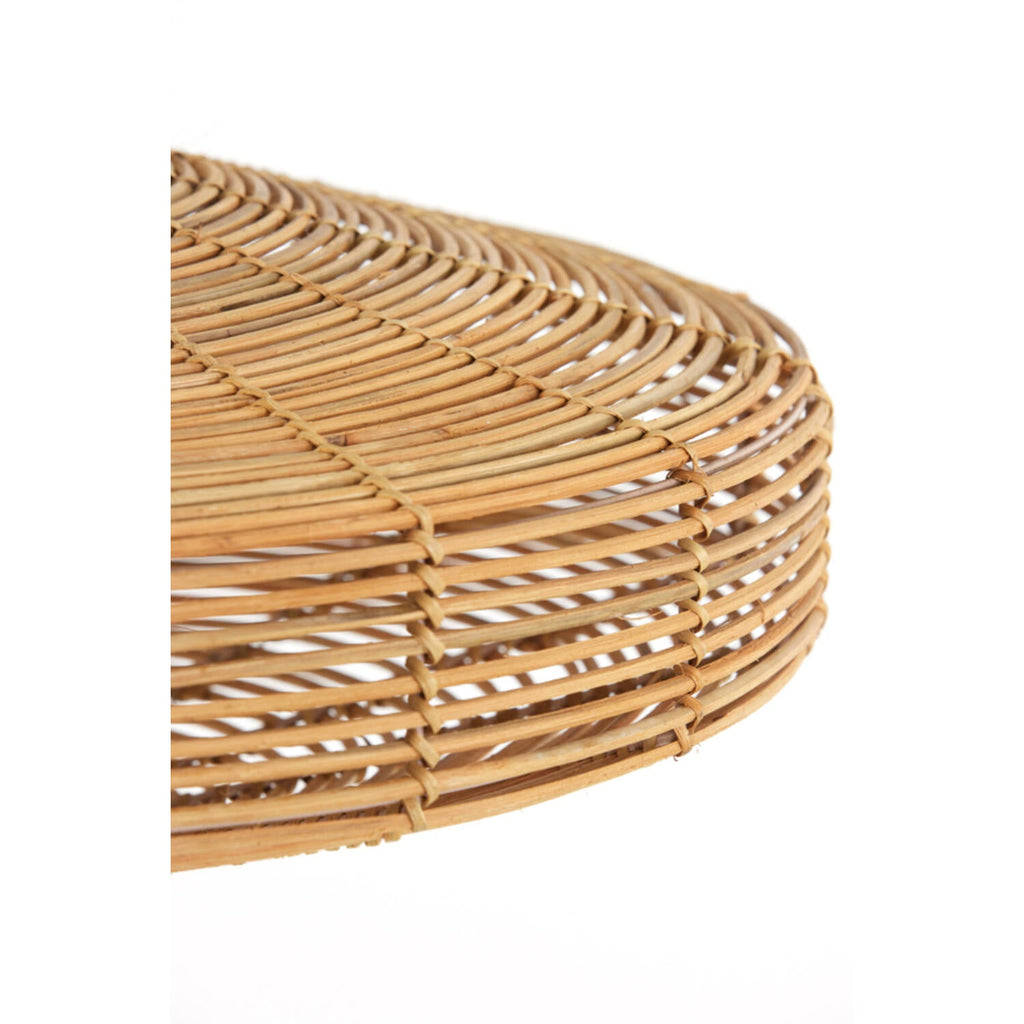 Rattan Flat Round Hanging Light - 2957130 - Uneeka